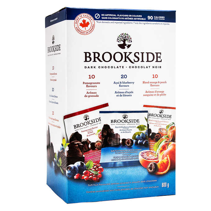 Brookside Dark Chocolate, Assorted Flavours, 40 × 20 g (0.70 oz)