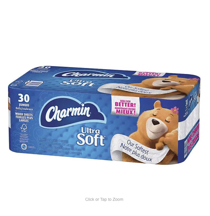 Charmin Ultra Soft 2-ply Bathroom Tissue, 214 Sheets 30-pack