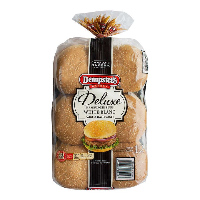 Dempster’s Deluxe Hamburger Buns 2 pack x 12