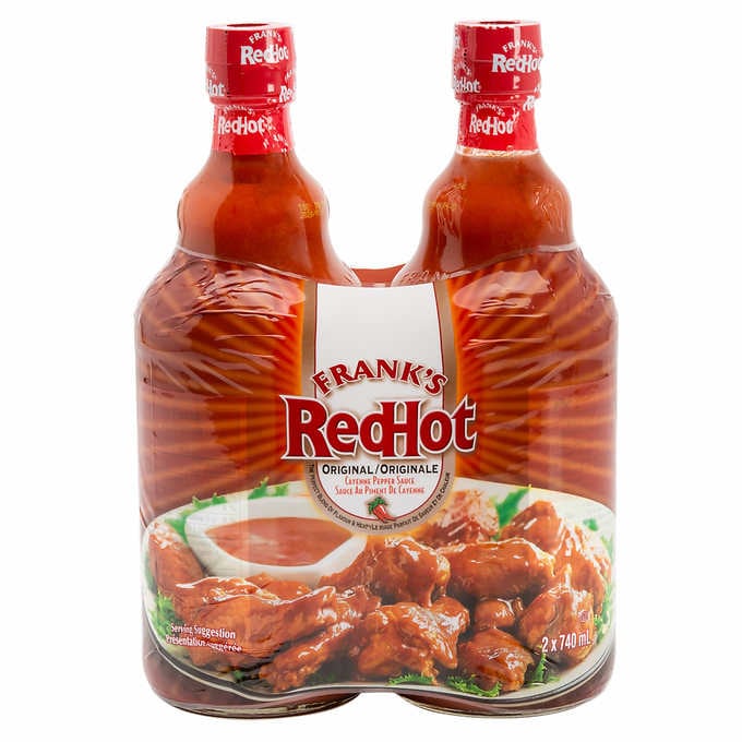Frank’s Red Hot Cayenne Pepper Sauce, Original, 740 mL, 2-pack