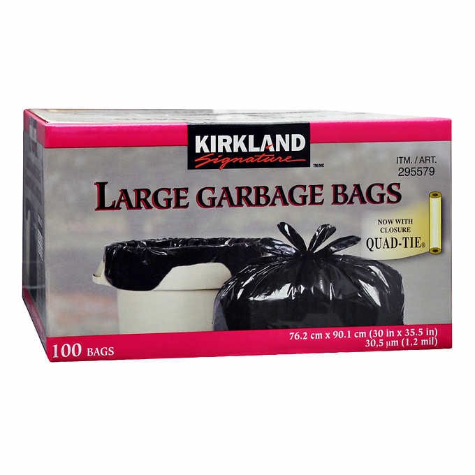 Kirkland Signature Large Garbage Bags, Pack of 100 Shipped to Nunavut – The  Northern Shopper