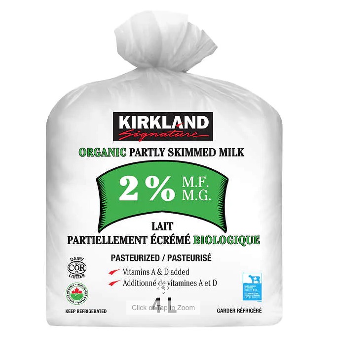 Kirkland Signature Organic Fine-filtered 2% Milk 4 L