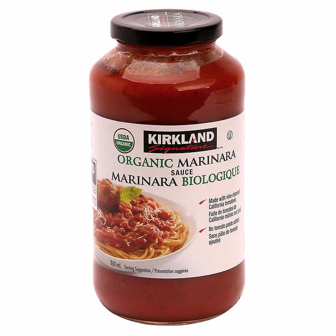 Kirkland Signature Organic Marinara Sauce, 860 mL, 3-count