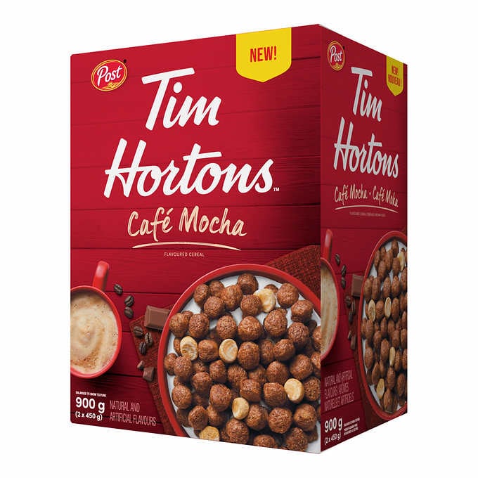 Post Tim Hortons Café Mocha Flavoured Cereal, 2 x 450 g