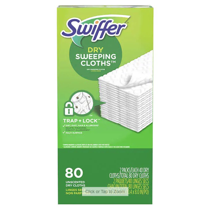 Swiffer Sweeper Dry Sweeping Cloths, 80-count