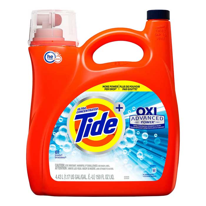 Tide Advanced Power Ultra Concentrated Liquid Laundry Detergent With OXI 81 Loads