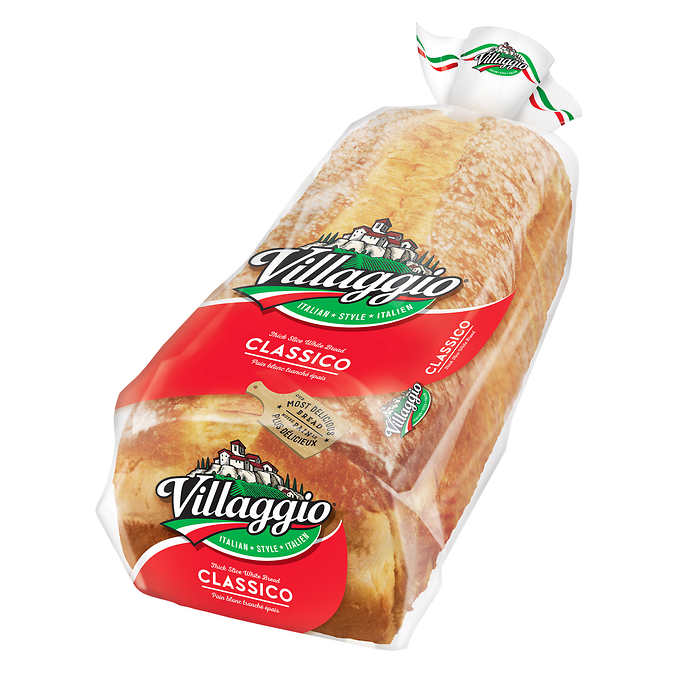 Villaggio Original Thick Sliced Italian Style Bread White 2 x 675 g
