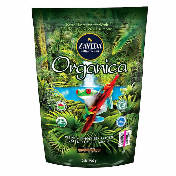 Zavida Organica Whole Bean Organic Coffee, 907 g