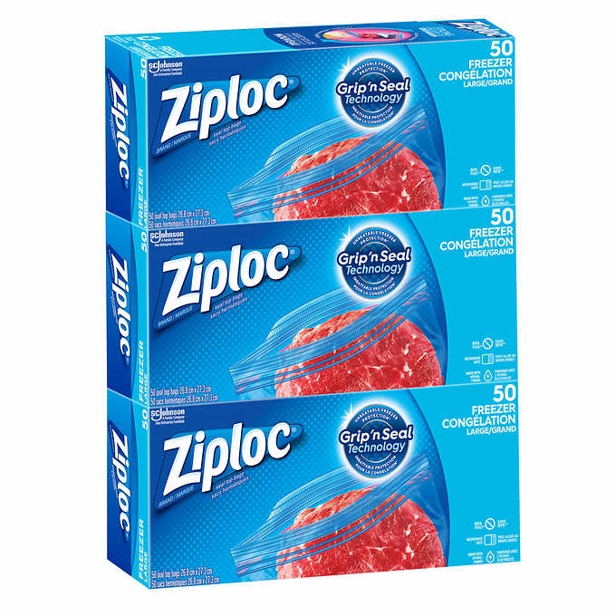 Ziploc Large Freezer Bags 3×50 Bags