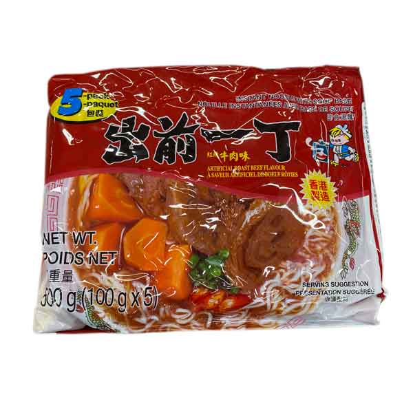 出前一丁紅燒牛肉麵5包裝 DEMAE ITCHO Artificial Roast Beef Flavor Instant Noodle (5 pack)