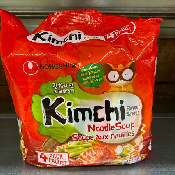 農心辣白菜湯麵 Nongshim Spicy Kimchi Flavour Noodle Soup (4 pack)