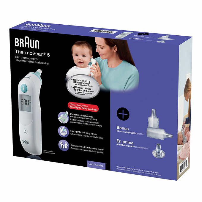 Braun ThermoScan 5 Ear Thermometer with Back Light Display