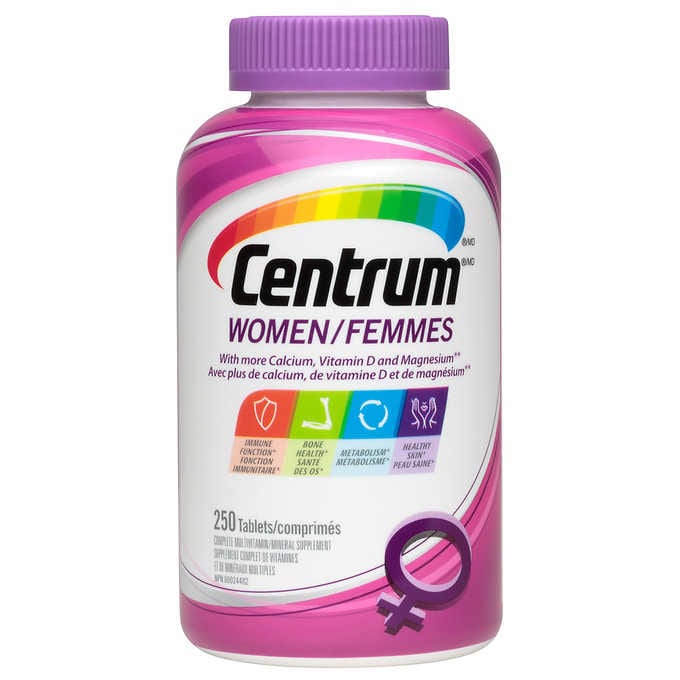 Centrum Complete Multivitamin and Mineral Supplement for Women 250 Tablets