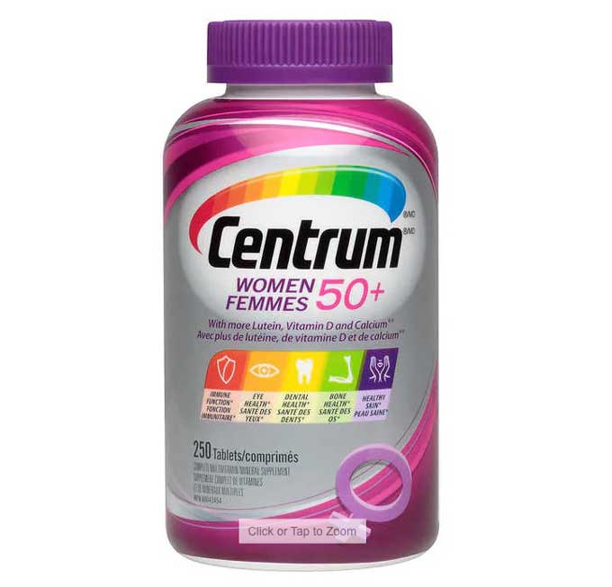 Centrum Complete Multivitamin and Mineral Supplement for Women 50+, 250 Tablets