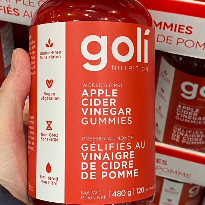 Goli Apple Cider Vinegar 120 Vegan Gummies