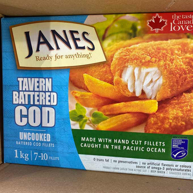 Janes Tavern Battered Cod 1kg (Frozen)