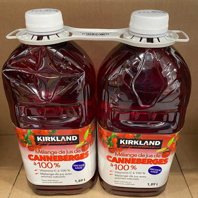 Kirkland Signature Cranberry Juice 2×1.89L