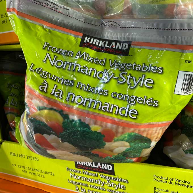 Kirkland Signature Normandy Blend Mixed Vegetables 2.5kg (Frozen)