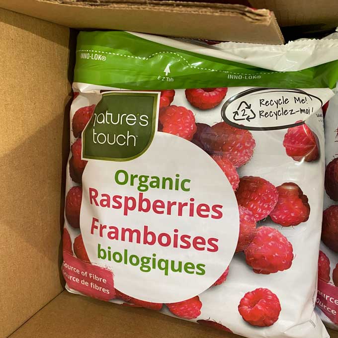 Nature’s Touch Organic Raspberries 1.5kg (Frozen)