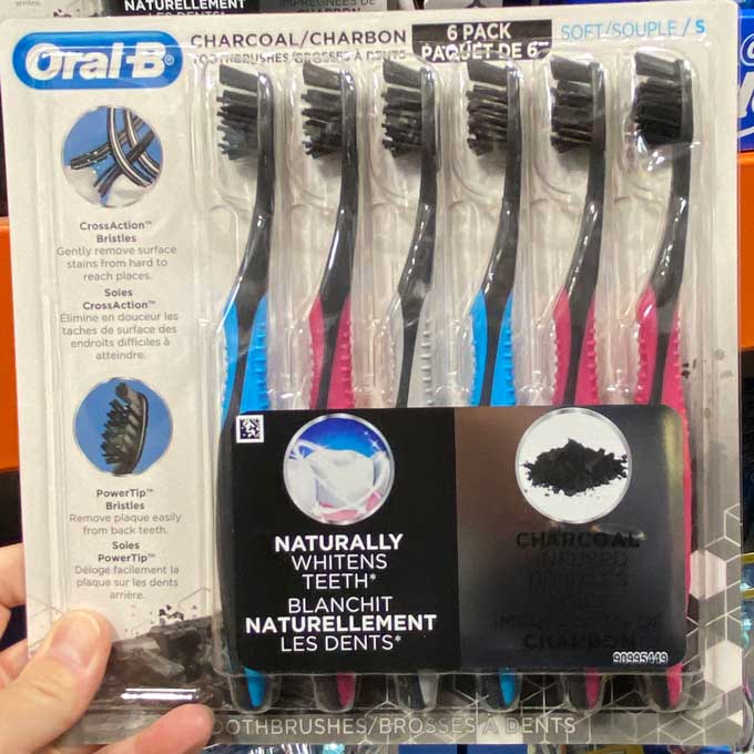 Oral-B Toothbrushes Charcoal Bristles 6PK