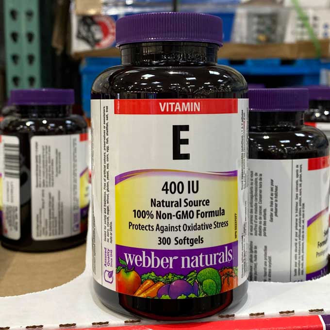 Webber Naturals Vitamin E Natural 400IU 300 Softgels