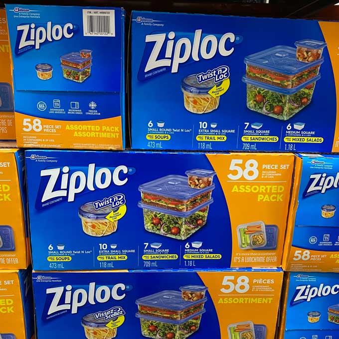 ZipLoc Container Variety Pack 58 Pieces