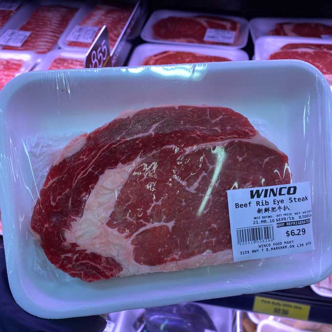 新鮮肥牛扒 Fresh Beef Rib Eye Steak (tray)