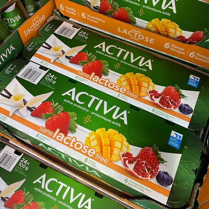 Activia Yogurt lactose free 24x100g