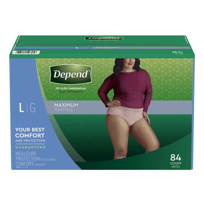 Depend Underwear Women Large 84 Count