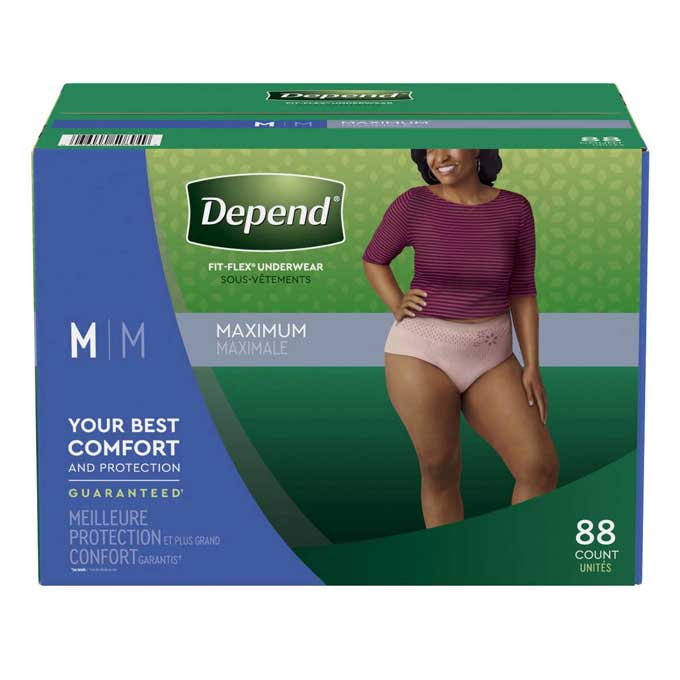 Depend Underwear Women Medium 88 Count