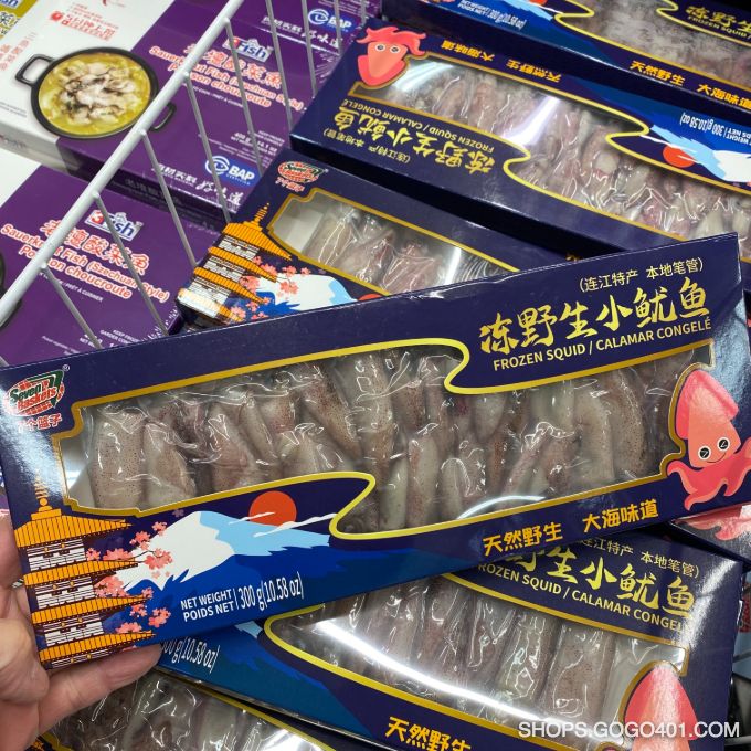 冰鮮野生小魷魚 Frozen Squid/Calamar 300g 福耀 Winco