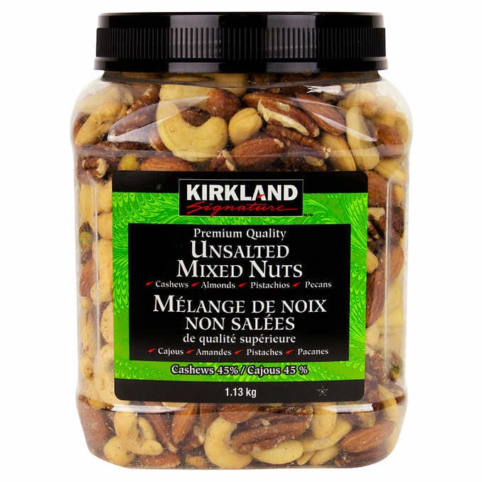 Kirkland Signature Unsalted Mix Nuts 1.13kg