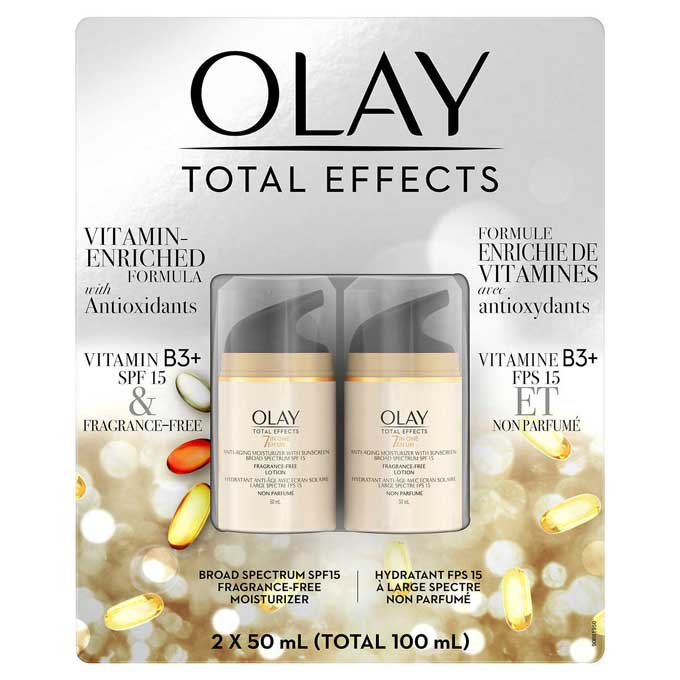 Olay Total Effects Anti-Aging SPF 15 Moisturizer 2x50ml