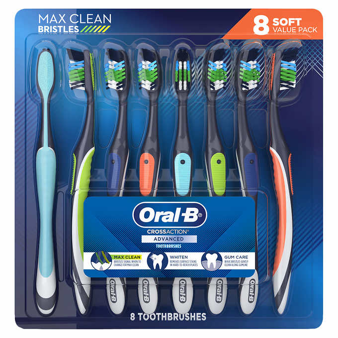 Oral-B CrossAction Advanced Toothbrushes, 8-pack
