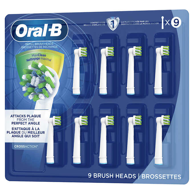 Oral-B CrossAction Electric Toothbrush Replacement Heads with Max Clean, 9-pack