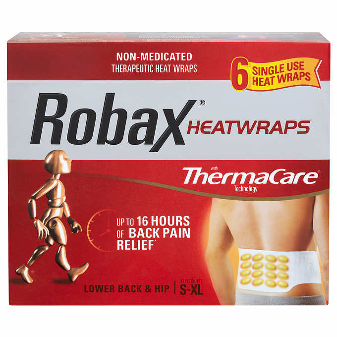 Robax Heatwraps with Thermacare Technology Lower Back and Hip – 6 Heatwraps