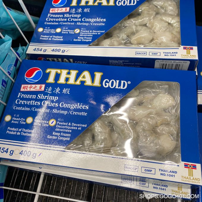 Thai Gold Frozen Shrimp Peeled and Deveined 16-20 400g (福耀 Winco)