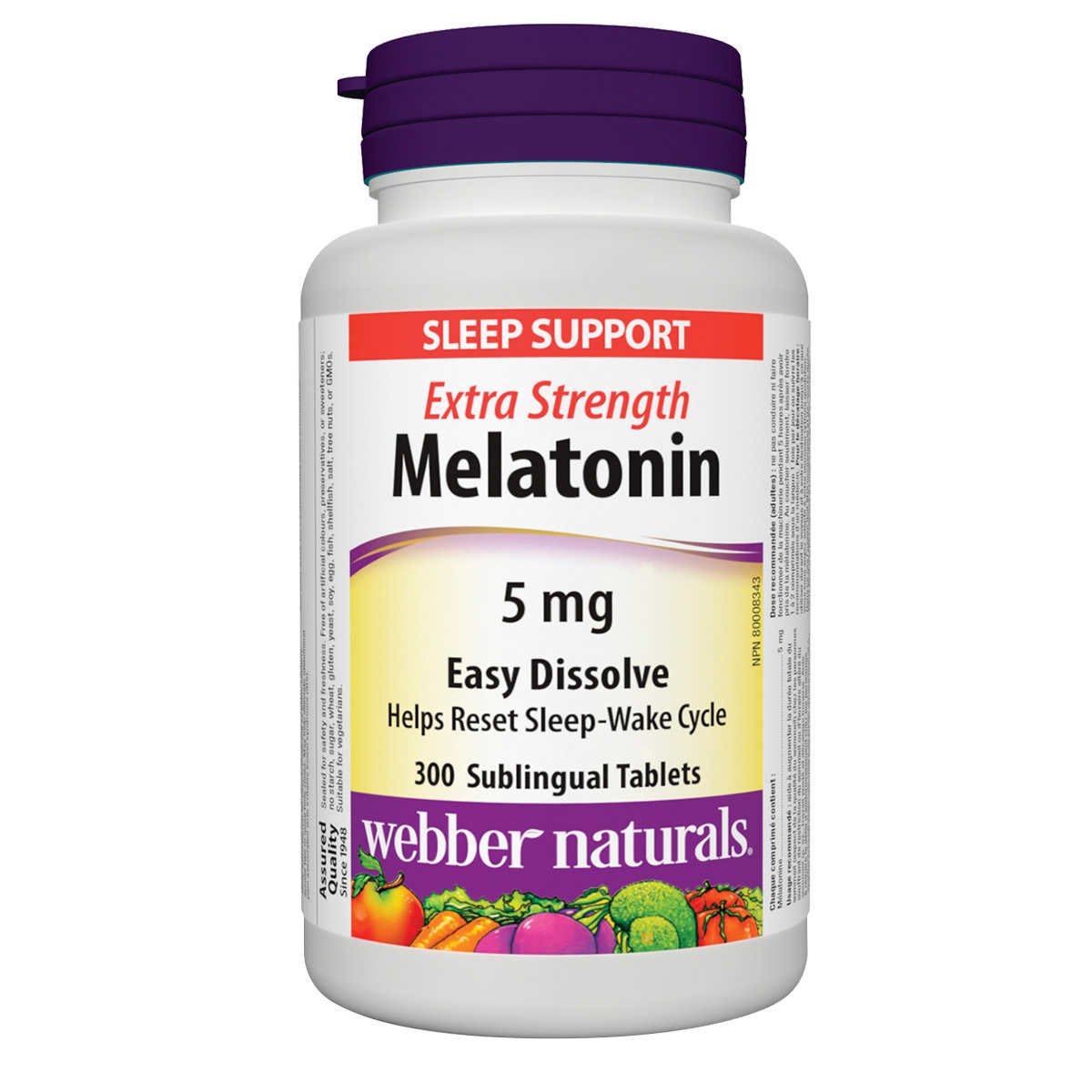 Webber Naturals Extra Strength Melatonin 5mg 300 tablets