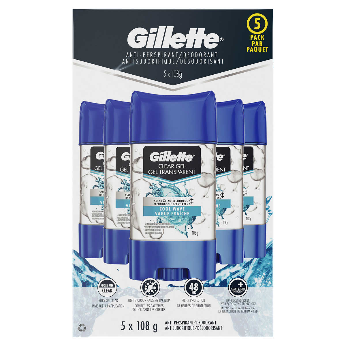 Gillette Series Antiperspirant 5 pack