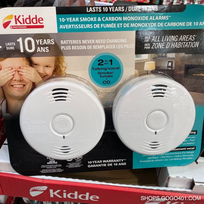 Kidde 10-year Battery Operated Talking Smoke and Carbon Monoxide Alarm, 2-pack