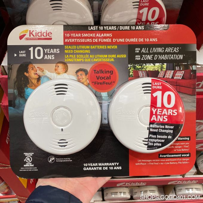 Kidde 10-year Battery Worry-Free Talking Smoke Alarm, 2-pack