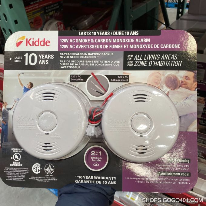 Kidde 10-year Hardwired Talking Smoke and Carbon Monoxide Alarm, 2-pack