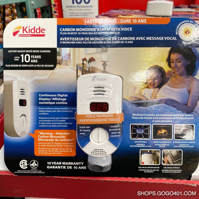 Kidde Plug-in Talking Carbon Monoxide Alarm with Digital Display and 10-year Back-Up Battery