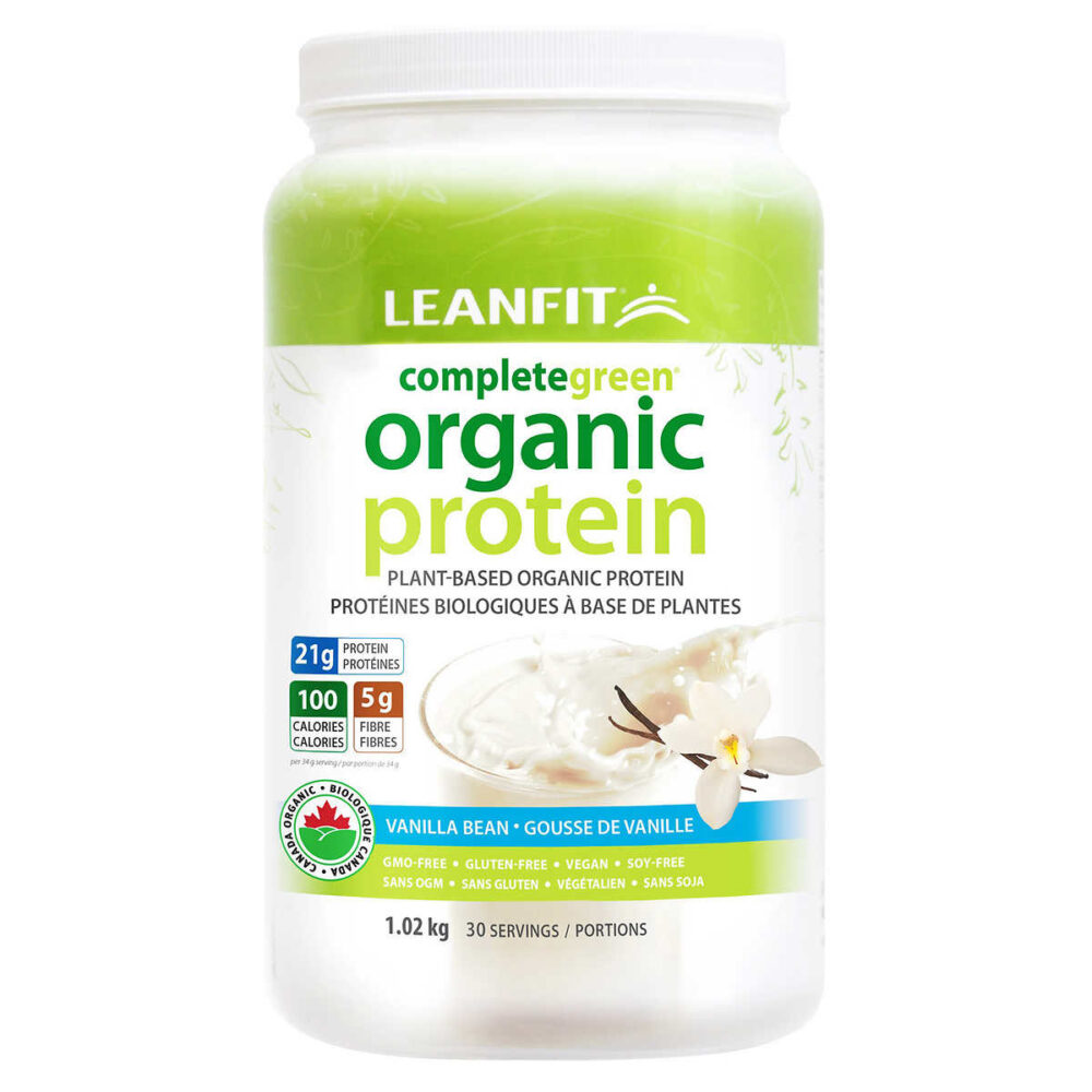 LeanFit Complete Green Organic Vanilla Protein Powder 1.02kg