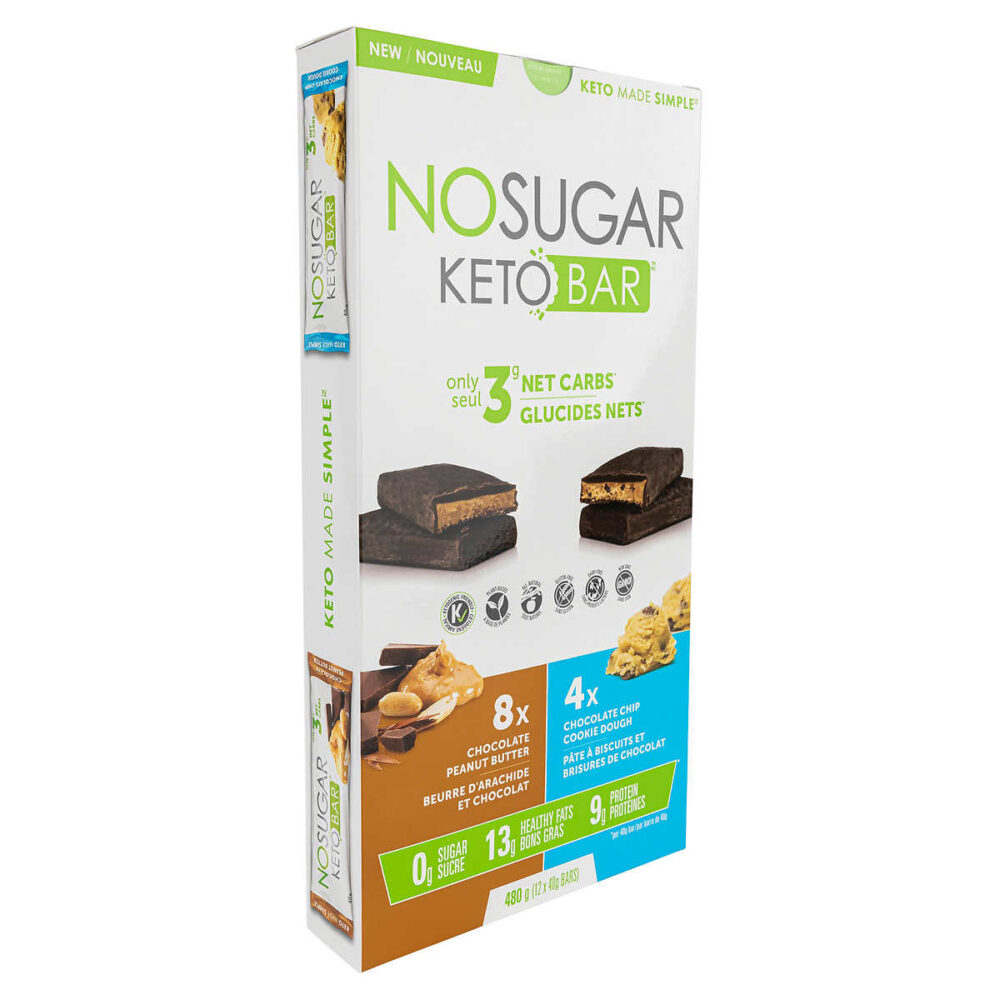 No Sugar Keto Bars 12 x 40g