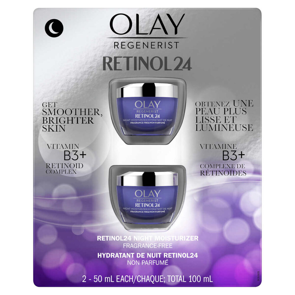 Olay Regenerist Retinol 24 Night Facial Moisturizer 2 x 50 mL